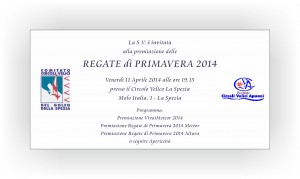 Invito premiazione regate di primavera 2014