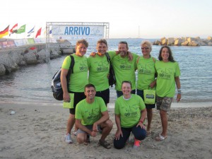 il giorno prima - foto di gruppo con gli atleti del Lucca Nuoto Capannori e Polisportiva Amatori Prato